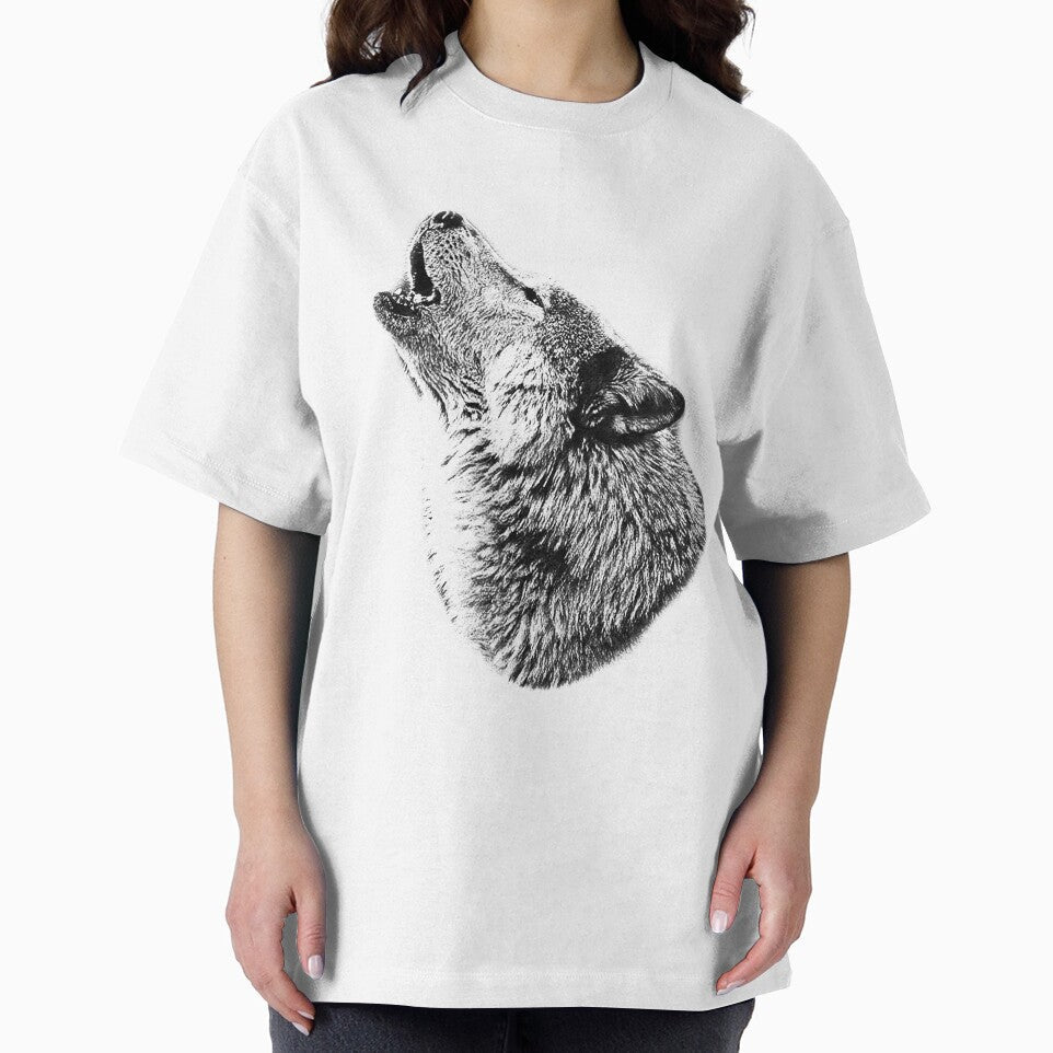 Wolf Howling. Digital Wildlife Image. by Digital Eclectica