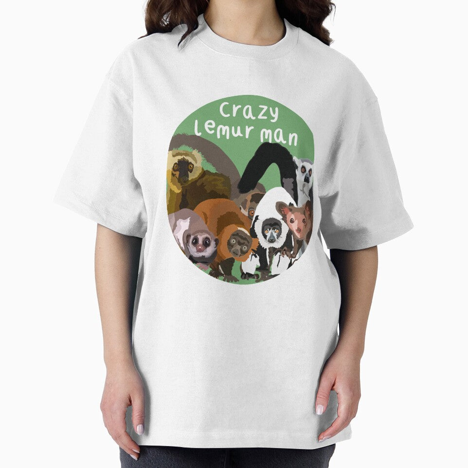 L is for Lemur Man, Crazy Lemur Man Illustration – Wild and Whimsical Madagascar Primate Art Design by PrettylittlepastelUk