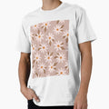 Boho Daisies Floral Print In Warm Neutral Pink by Avenie