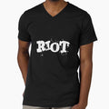 RIOT Shirt - Typographic T-Shirt with white RIOT Slogan only by iNukeDesign