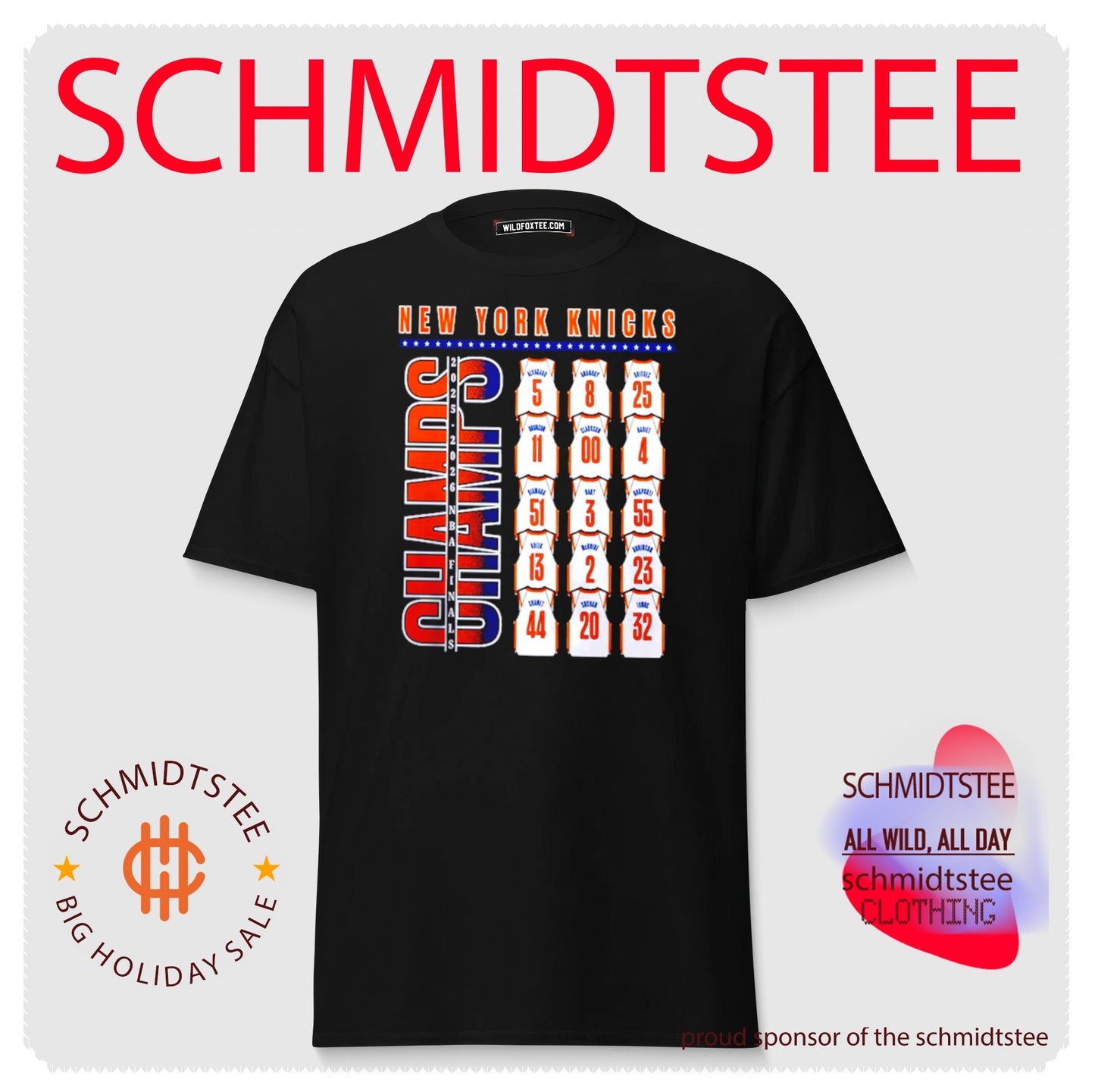 New York Knicks 2026 NBA Finals Champions Roster shirt