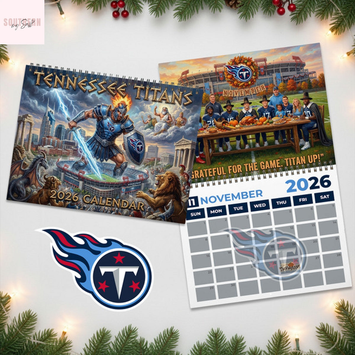 Tennessee Titans 2026 Wall Calendar