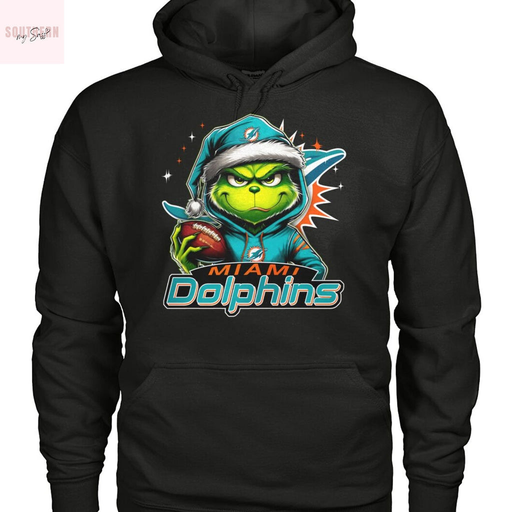 The Grinch Christmas x Miami Dolphins Unsiex T-Shirt