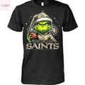 The Grinch Christmas x New Orlean Saints Unsiex T-Shirt