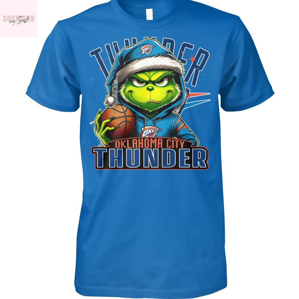 The Grinch Christmas x Oklahoma City Thunder Unsiex T-Shirt