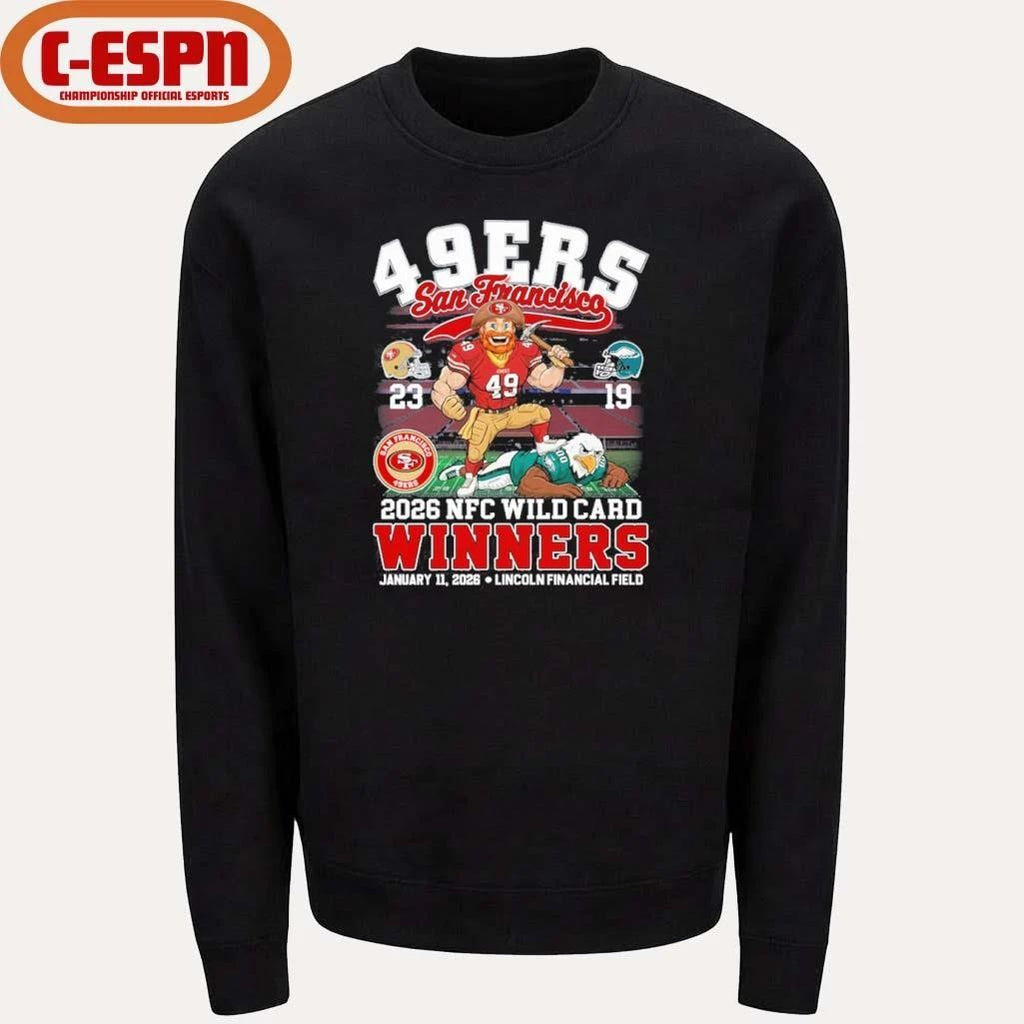 San Francisco 49s Mascot 2026 NFC Wild Card Winners Shirt