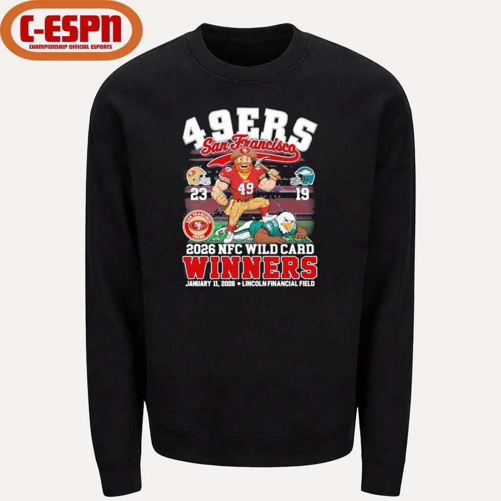 San Francisco 49s Mascot 2026 NFC Wild Card Winners Shirt