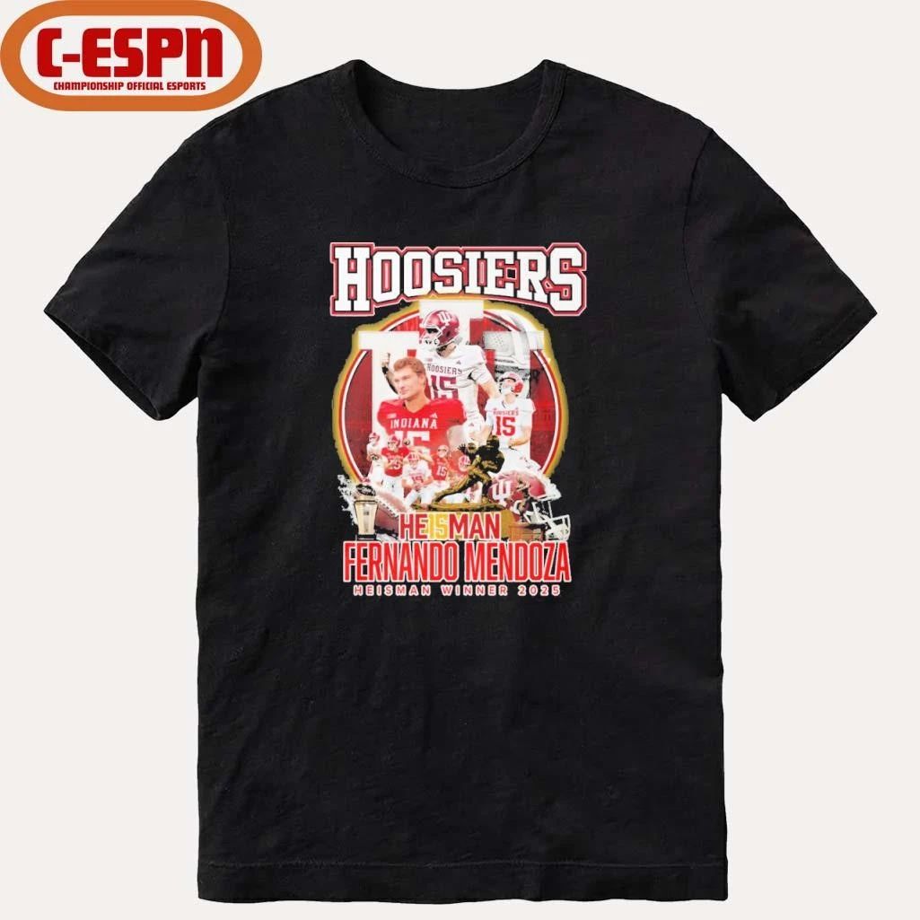 Hoosier He15man Fernando Mendoza Heisman Winner 2025 Shirt