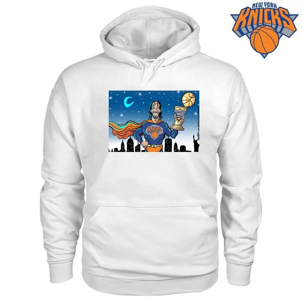 2 New York Knicks Champions NBA 2026 Jalen Brunson Superhero MVP Cartoon Fan Shirt