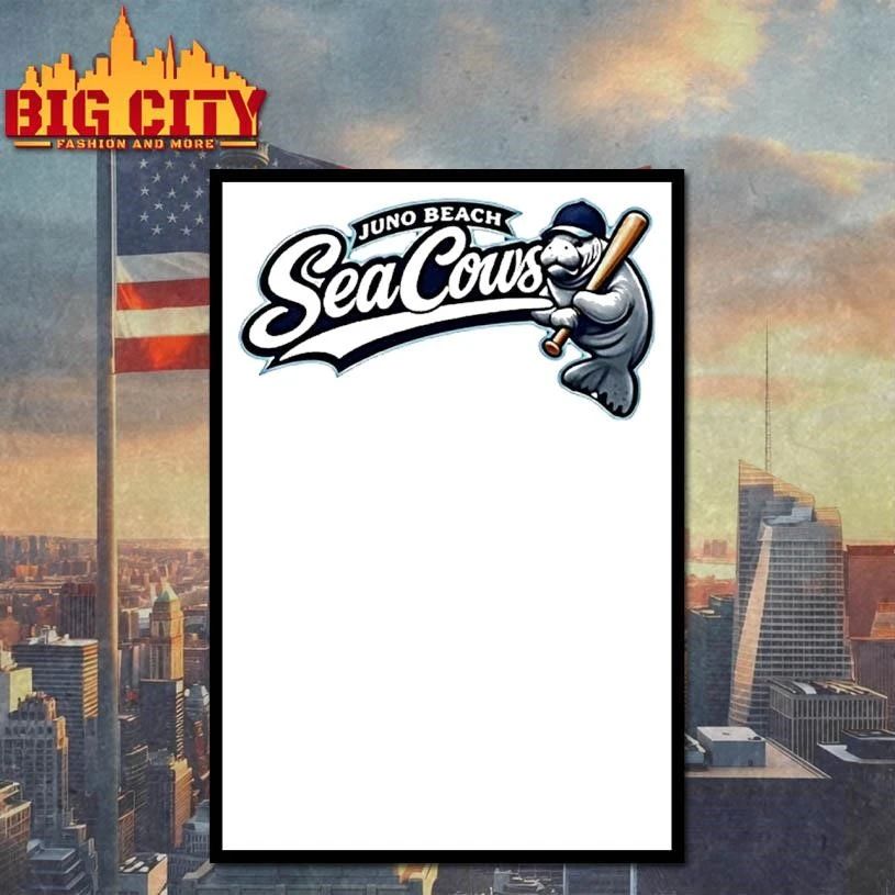 Juno Beach Sea Cows Baseball Shirt