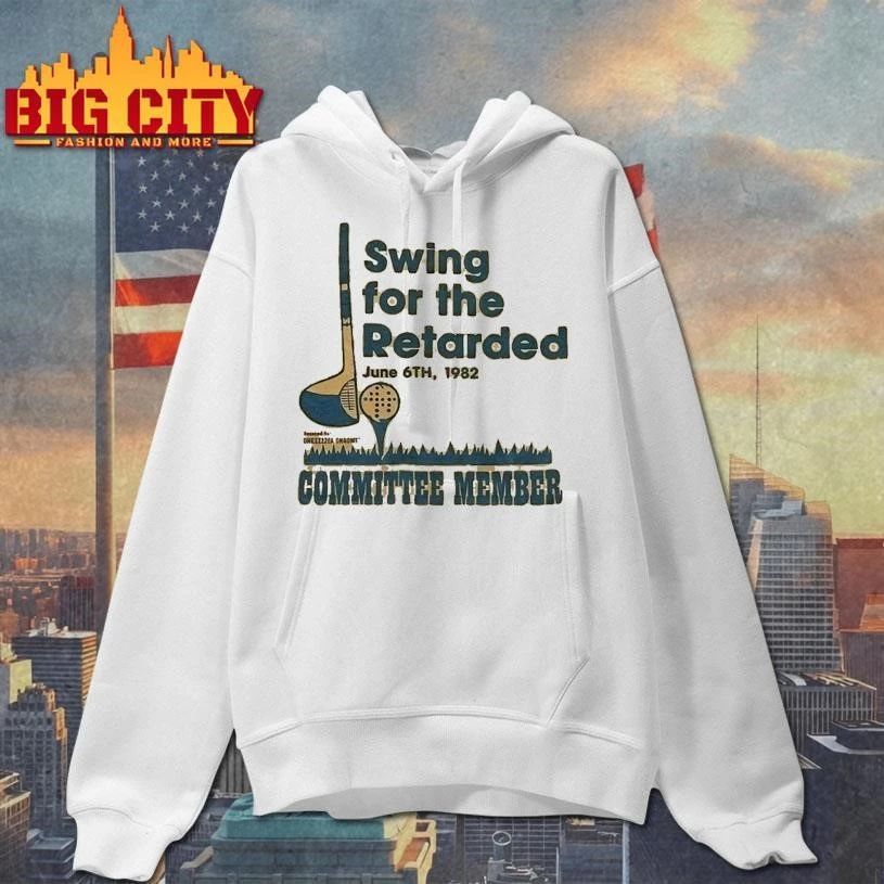Funny 1982 Golf Charity Swing for the Retarded Committee Member Vintage Shirt