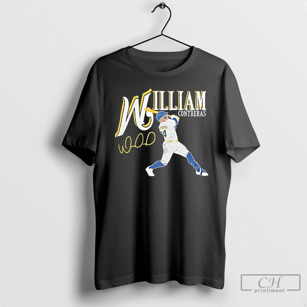 Premium William Contreras 24 Milwaukee Brewers Baseball Signature T Shirts