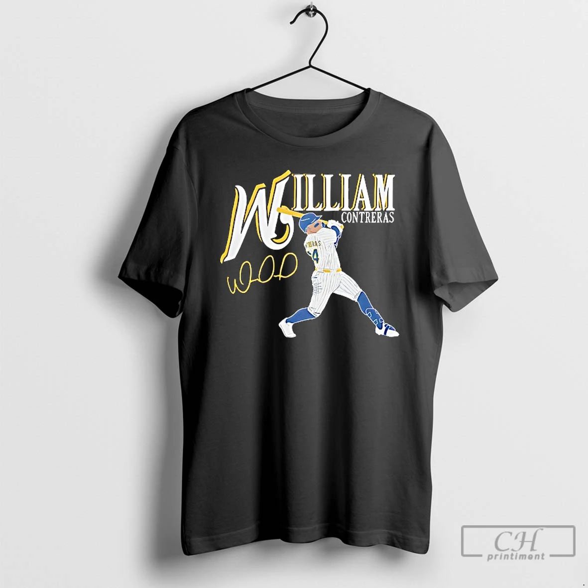 Premium William Contreras 24 Milwaukee Brewers Baseball Signature T Shirts