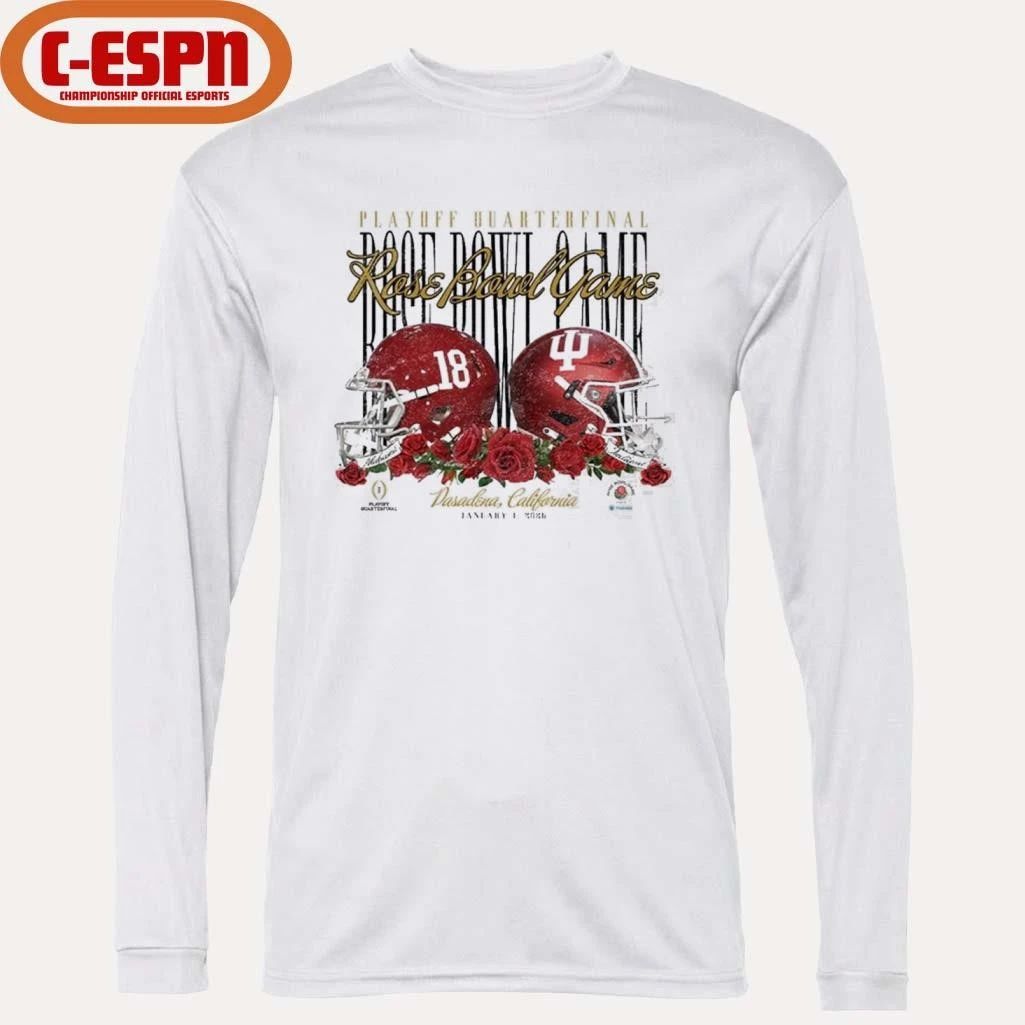 Playoff Quarterfinal Indiana Hoosiers 2026 Rose Bowl Game vs Alabama Helmet shirt