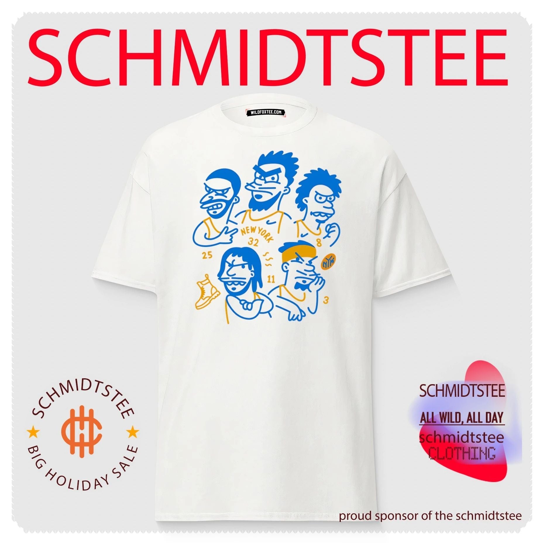 Ny Knicks Jalen Brunson julius randle og Anunoby donte divincenzo Josh Hart cartoon shirt