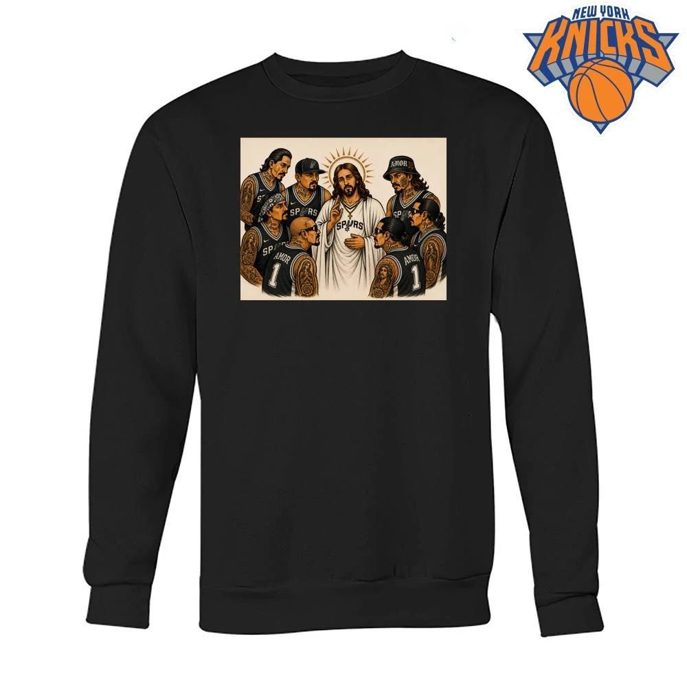 San Antonio Spurs Jesus Puro Amor Chicano Tattoo Art Religious Graphic Vintage NBA Finals 2026 Shirt
