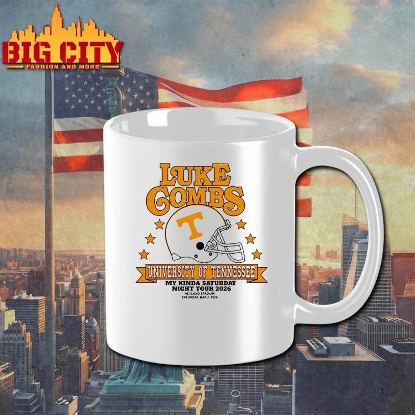 Luke Combs May 2 2026 Neyland Stadium in Knoxville, TN Helmet Shirt