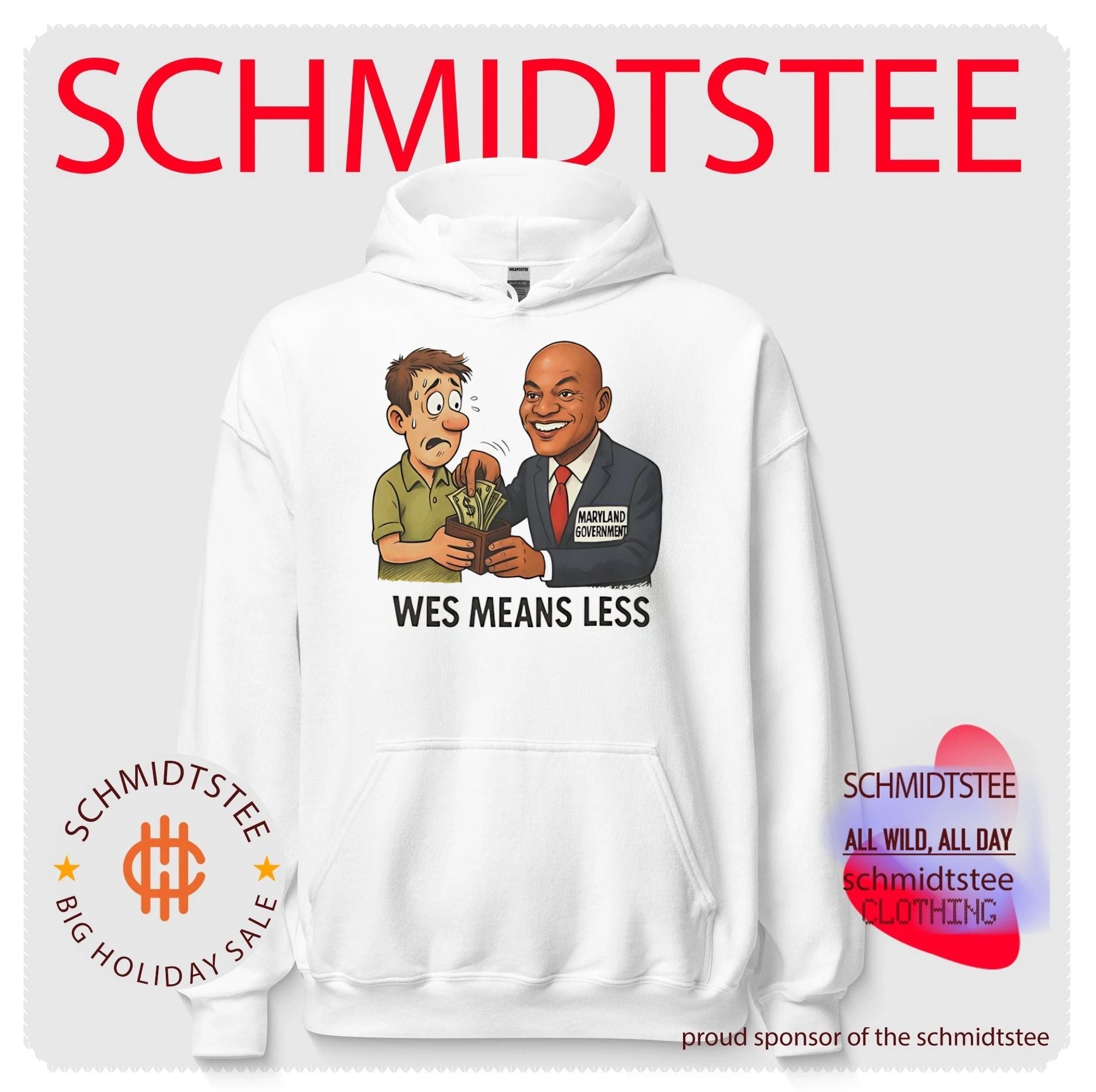 Wes means less politcal cartoon shirt