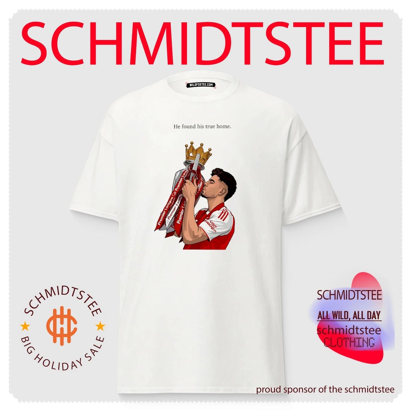 Arsenal FC Kai Havertz he found his true home trophy illustrated shirt
