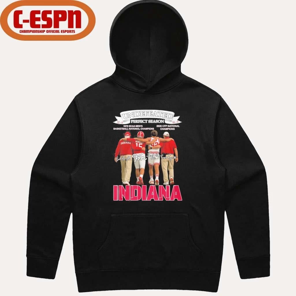 Undefeated Perfect Season Indiana Hoosiers Football and Basketball T-Shirt