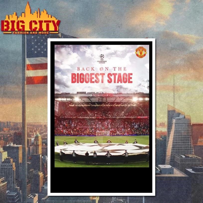 Manchester United Back On The Biggest Stage UEFA Champion League Qualified Photo Shirt