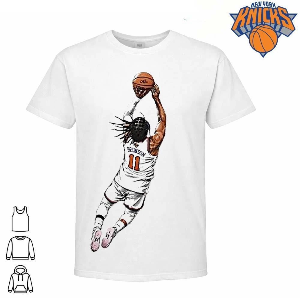 Jalen Brunson New York Knicks Nba Number 11 Basketball Shooting Posture Shirt