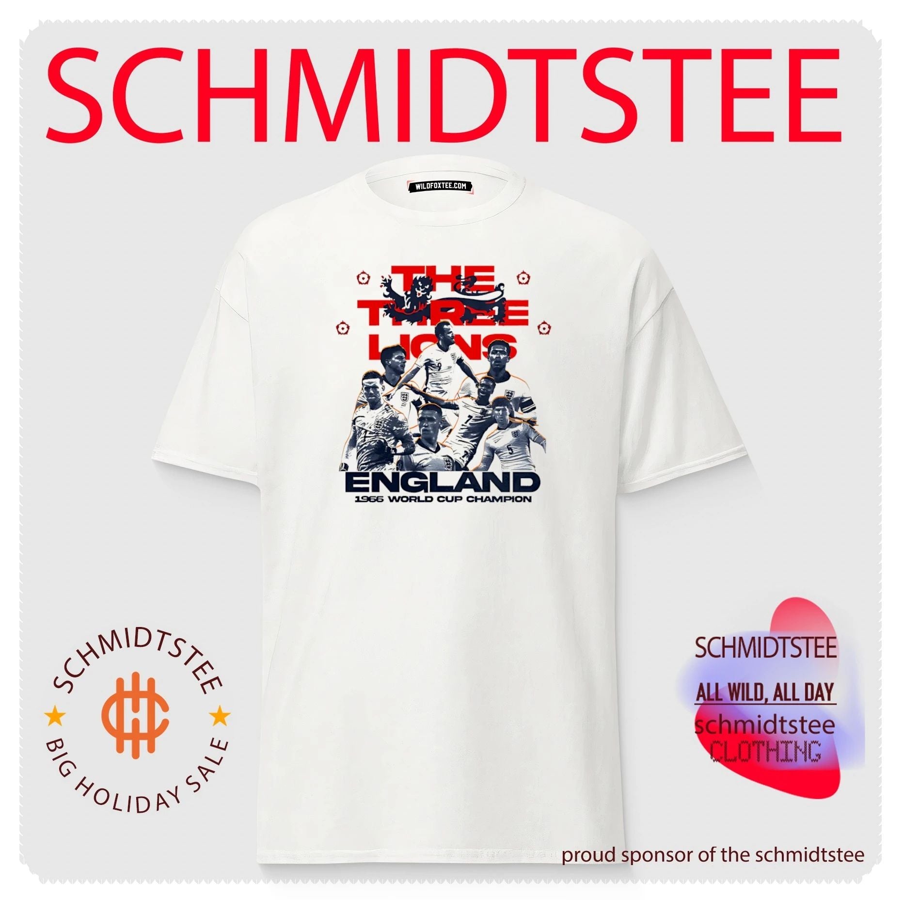 England 1966 World Cup Champion the three lions vintage shirt