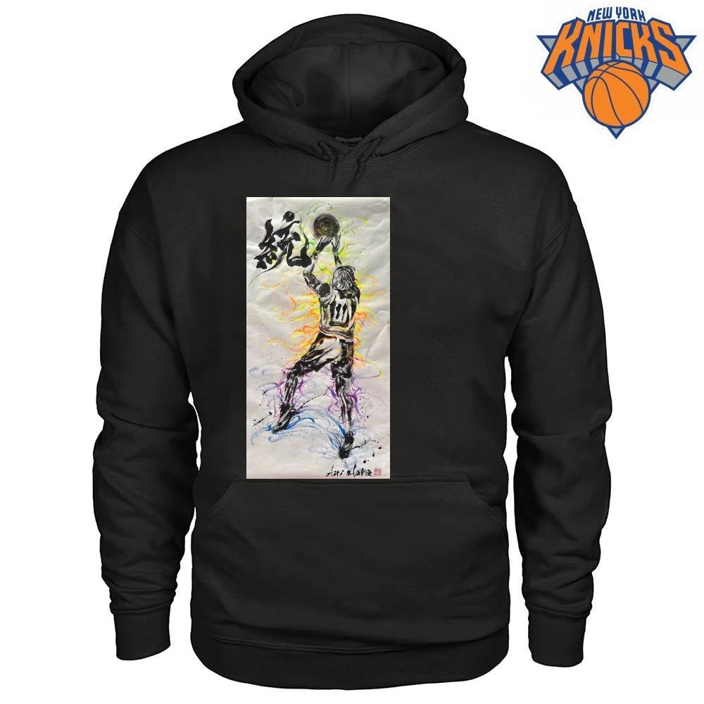 NBA Finals 2026 Jalen Brunson Captain Clutch New York Knicks Calligraphy Art Shirt