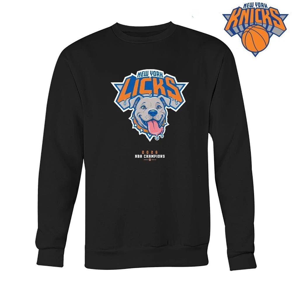 New York Knicks Champions NBA 2026 New York Licks Pitbull Dog Shirt