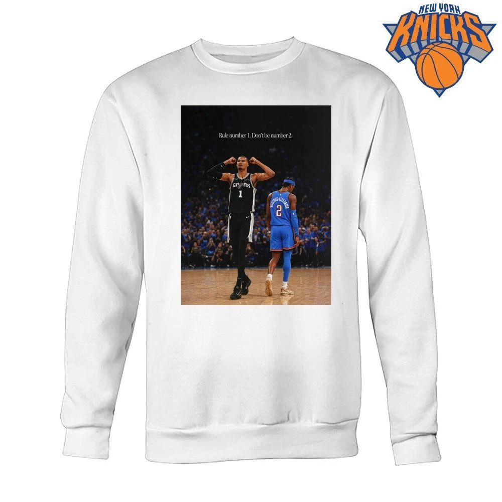 Victor Wembanyama vs Shai Gilgeous Alexander Rule Number 1 Don’t Be Number 2 Basketball T Shirt