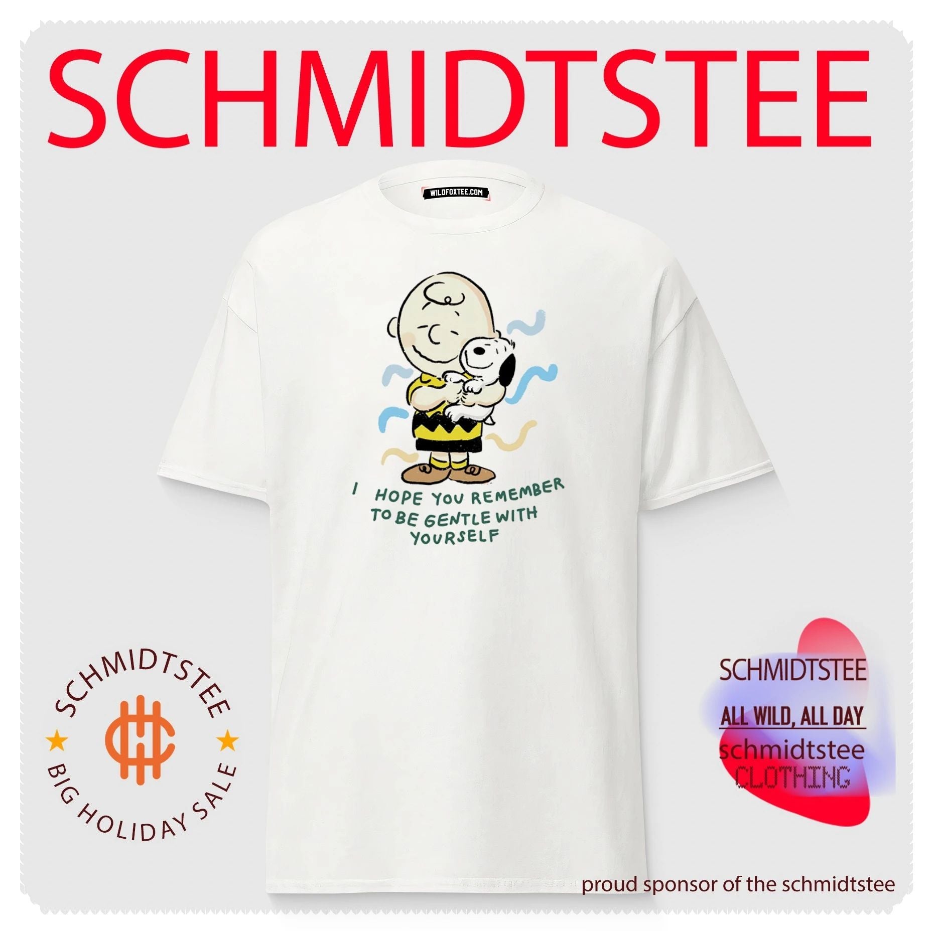 Charlie Brown and Snoopy be gentle with yourself shirt