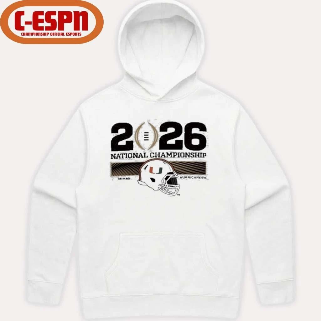 Miami Hurricanes Football 2026 National Championship Game Helmet shirt
