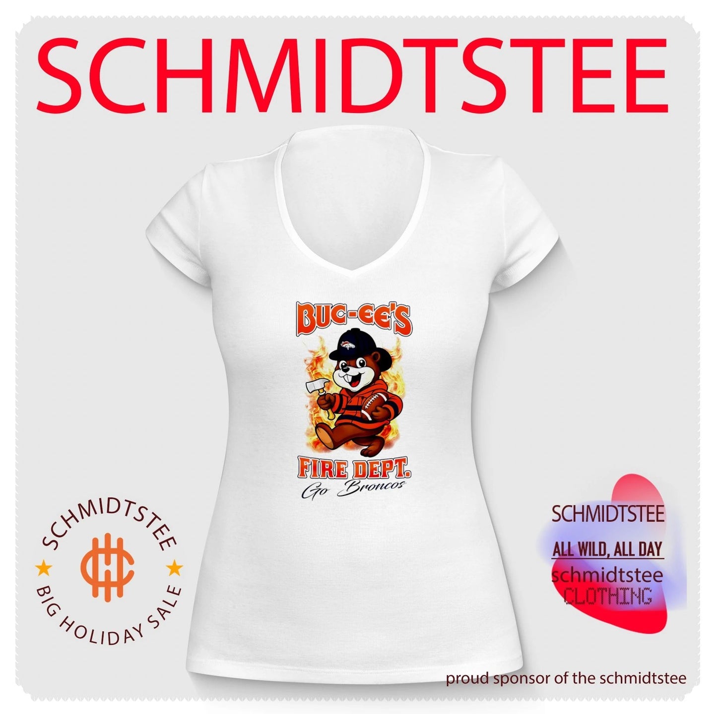 Denver Broncos Buc-Ee’s Fire Dept go Bears Firefighter Strong shirt