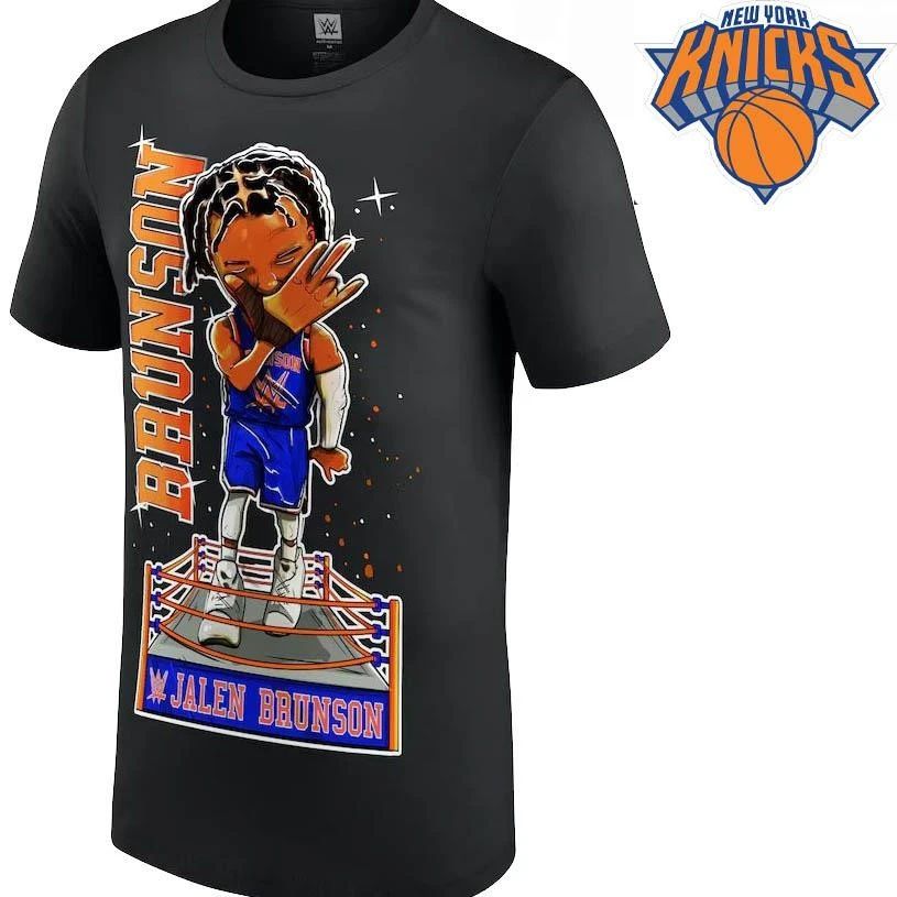New York Knicks Champions NBA 2026 Jalen Brunson WWE Wrestling Ring Shirt