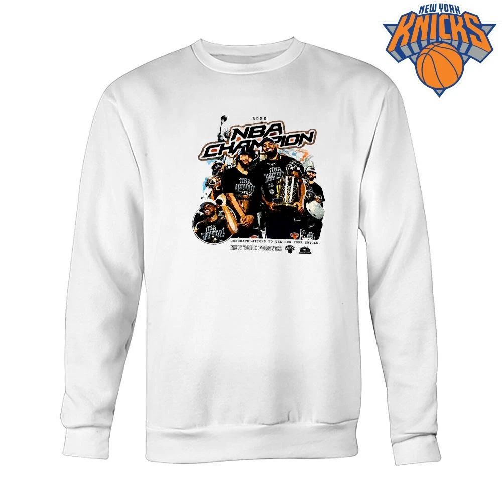 New York Knicks 2026 NBA Champions Jalen Brunson Mikal Bridges Vintage Bootleg Graphic T Shirt