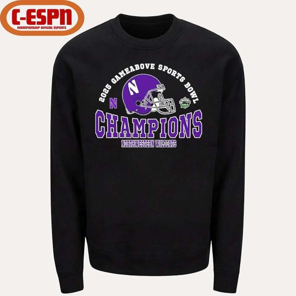 Northwestern Wildcats 2025 Gameabove Sports Bowl Champions Shirt