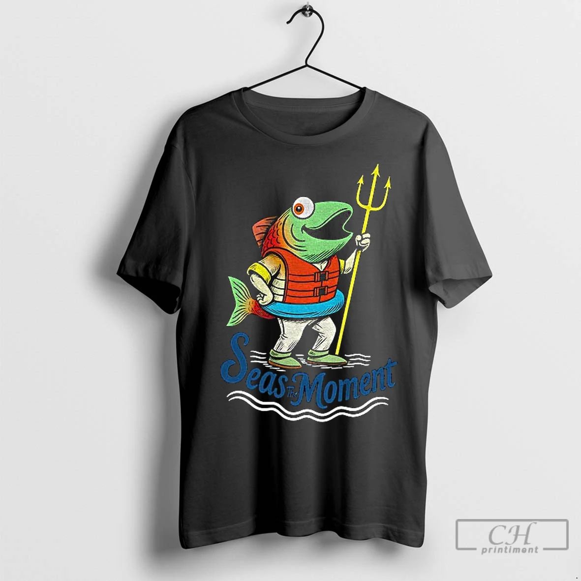 Classic Seattle Mariners Humpy Salmon Holding Trident Seas The Moment