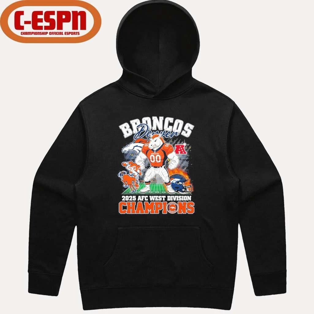 Denver Broncos Mascot 2025 AFC West Division Champions Shirt