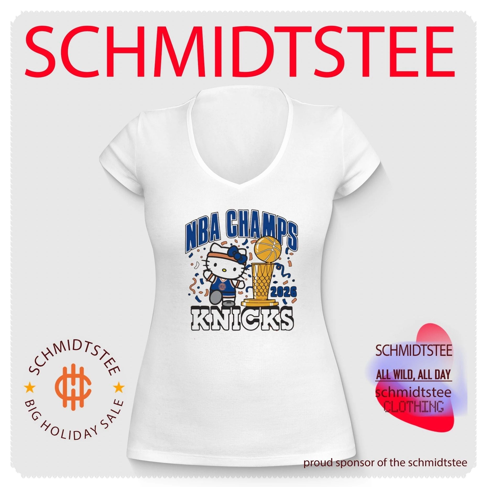 New York Knicks x Hello Kitty 2026 NBA Finals Champions shirt