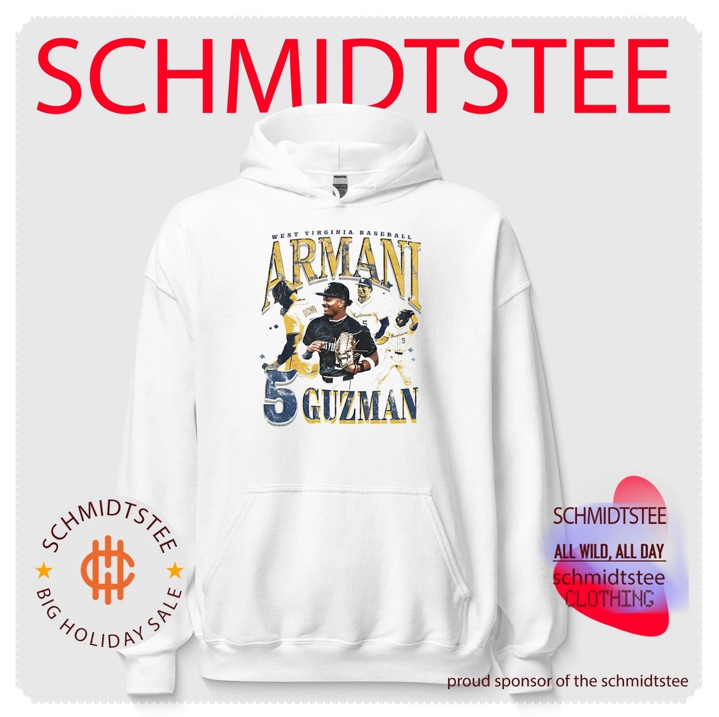 Armani Guzman West Virginia Baseball Armani Guzman Retro 90s shirt