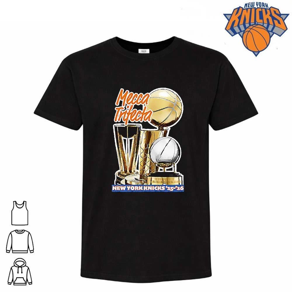 Mecca Trifecta New York Knicks Champions NBA 2026 Championship Trophy Shirt