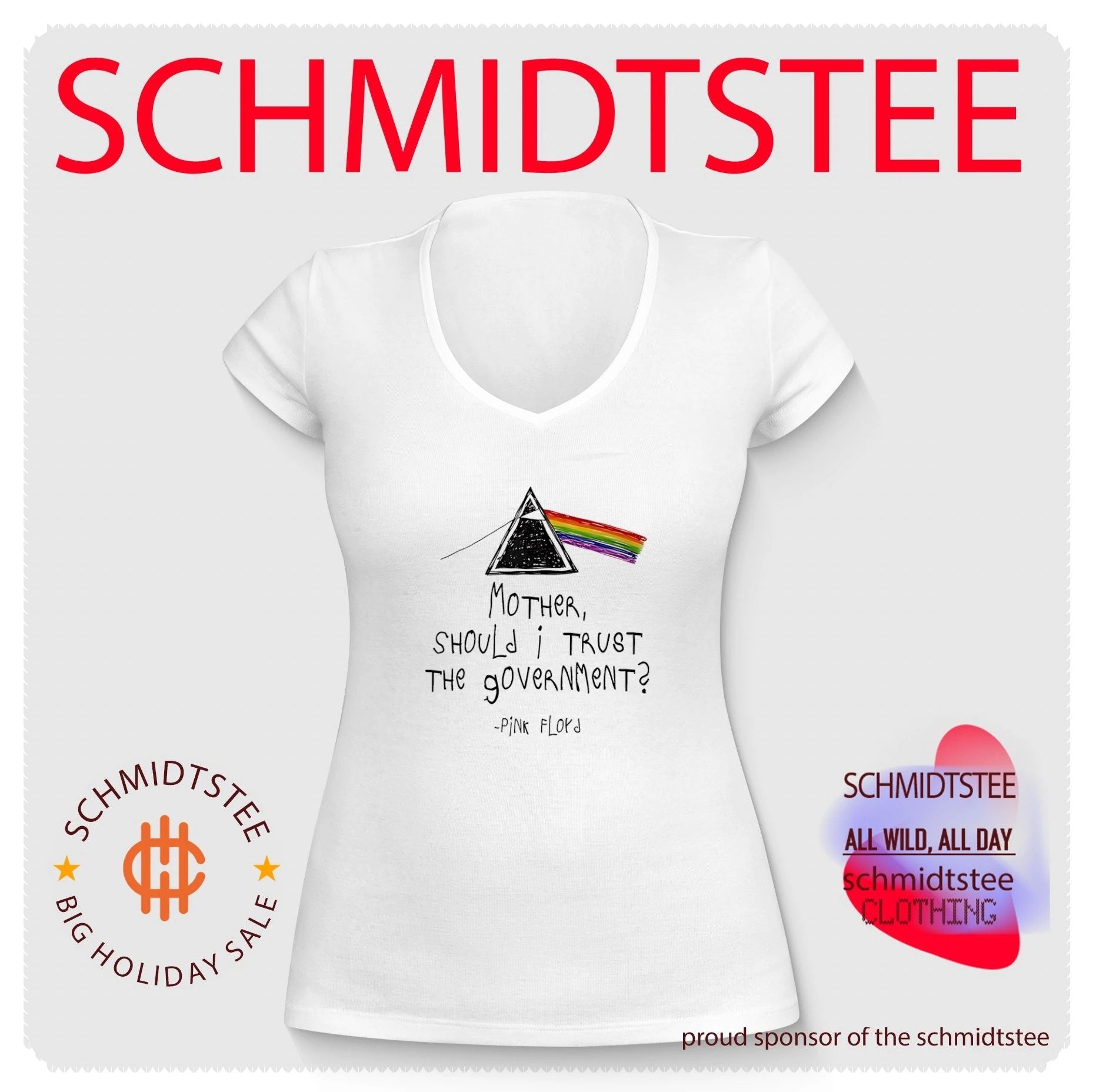Dark Side of the Moon prism Mother should I trust the goverment – Pink Floyd shirt