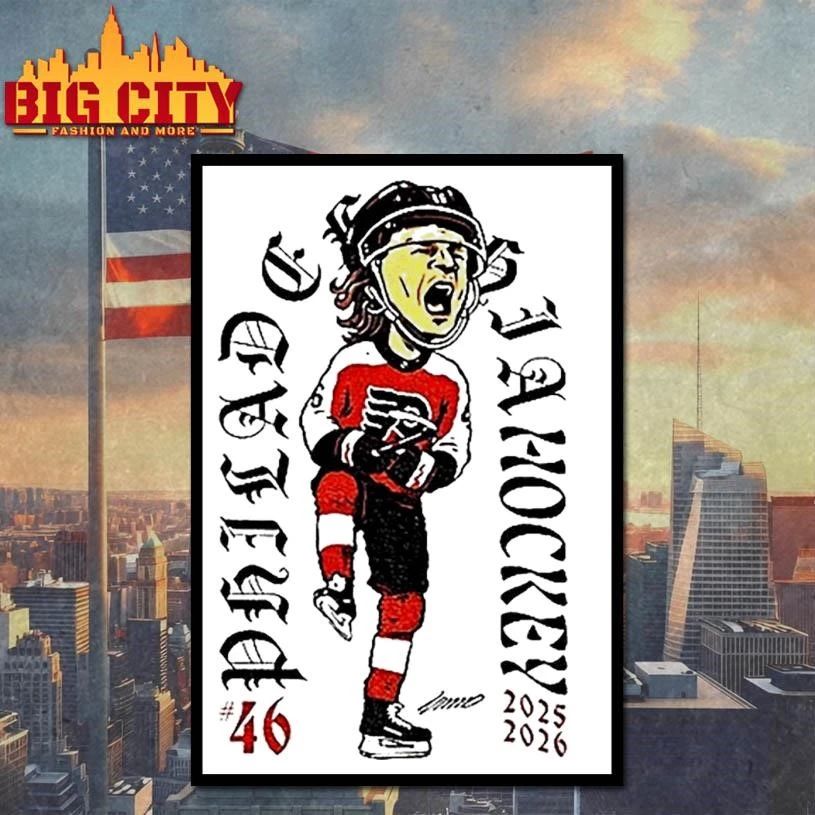 Philadelphia Hockey 46 Trevor Zegras 2026 Nhl Shirt