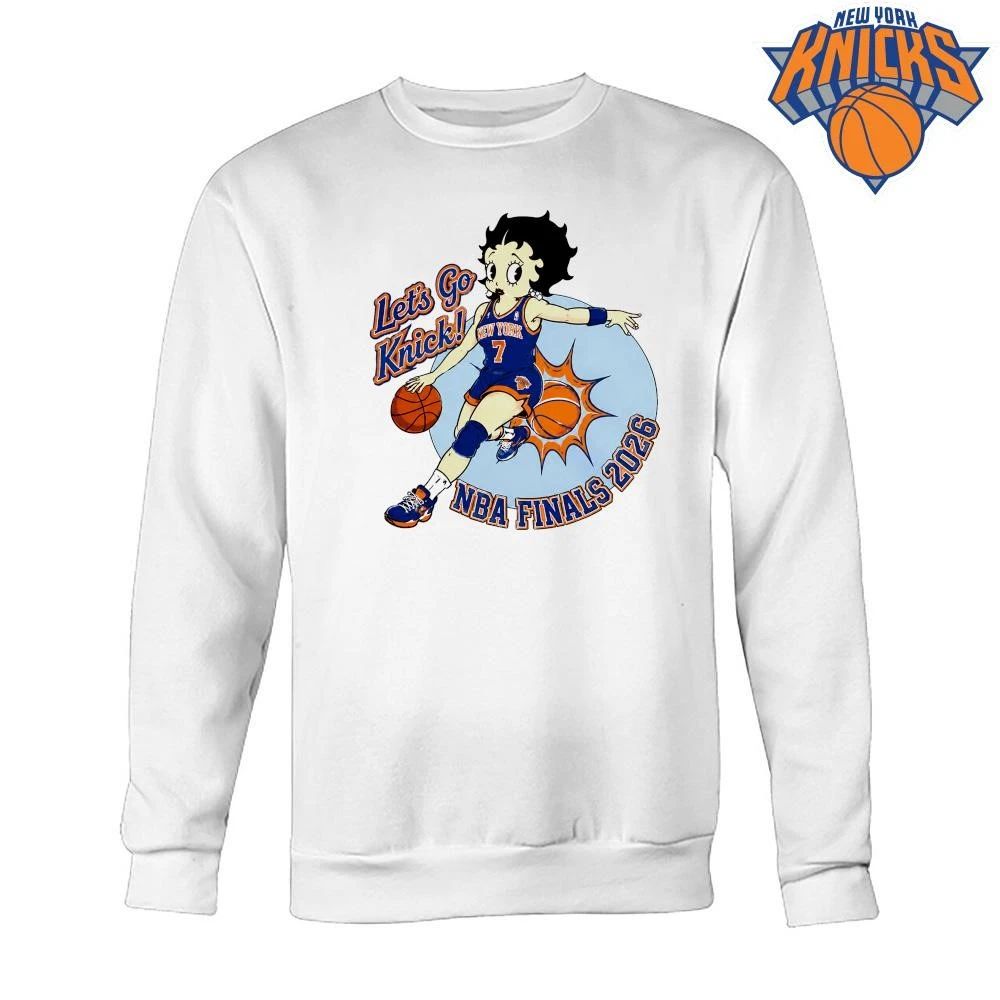 New York Knicks Betty Boop Fan Art Lets Go Knicks NBA Finals 2026 Shirt