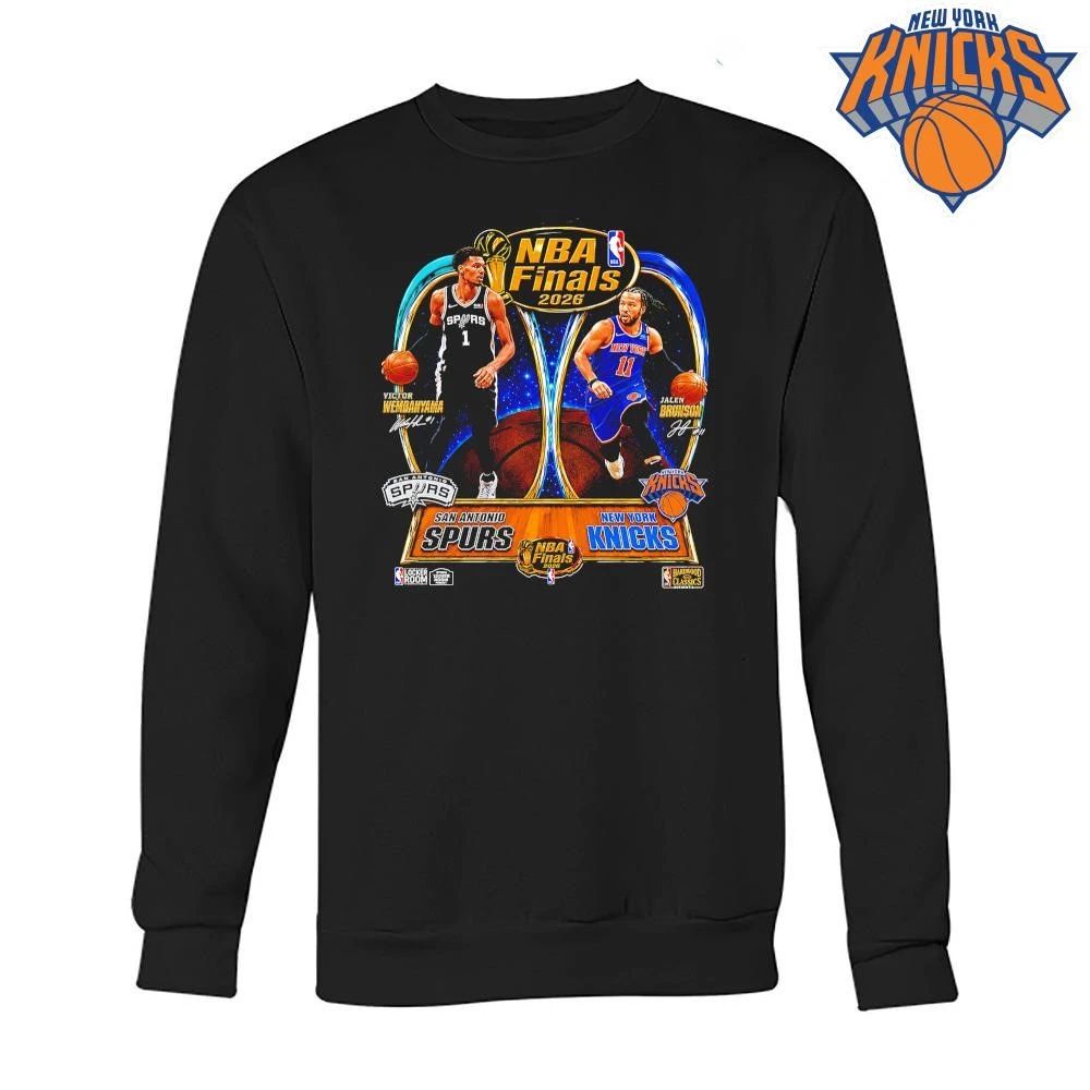 NBA Finals 2026 Victor Wembanyama vs Jalen Brunson San Antonio Spurs New York Knicks Graphic T Shirt