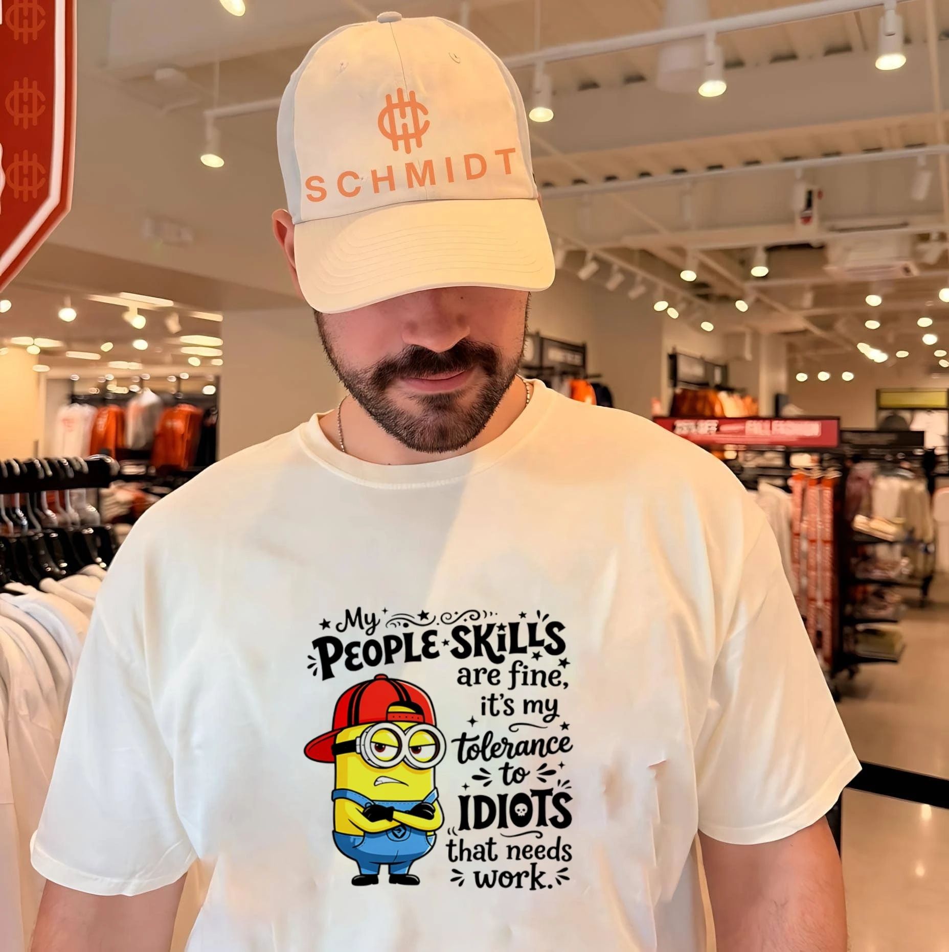 My people skills are fine it’s my tolerance to idiots that needs work Minion shirt