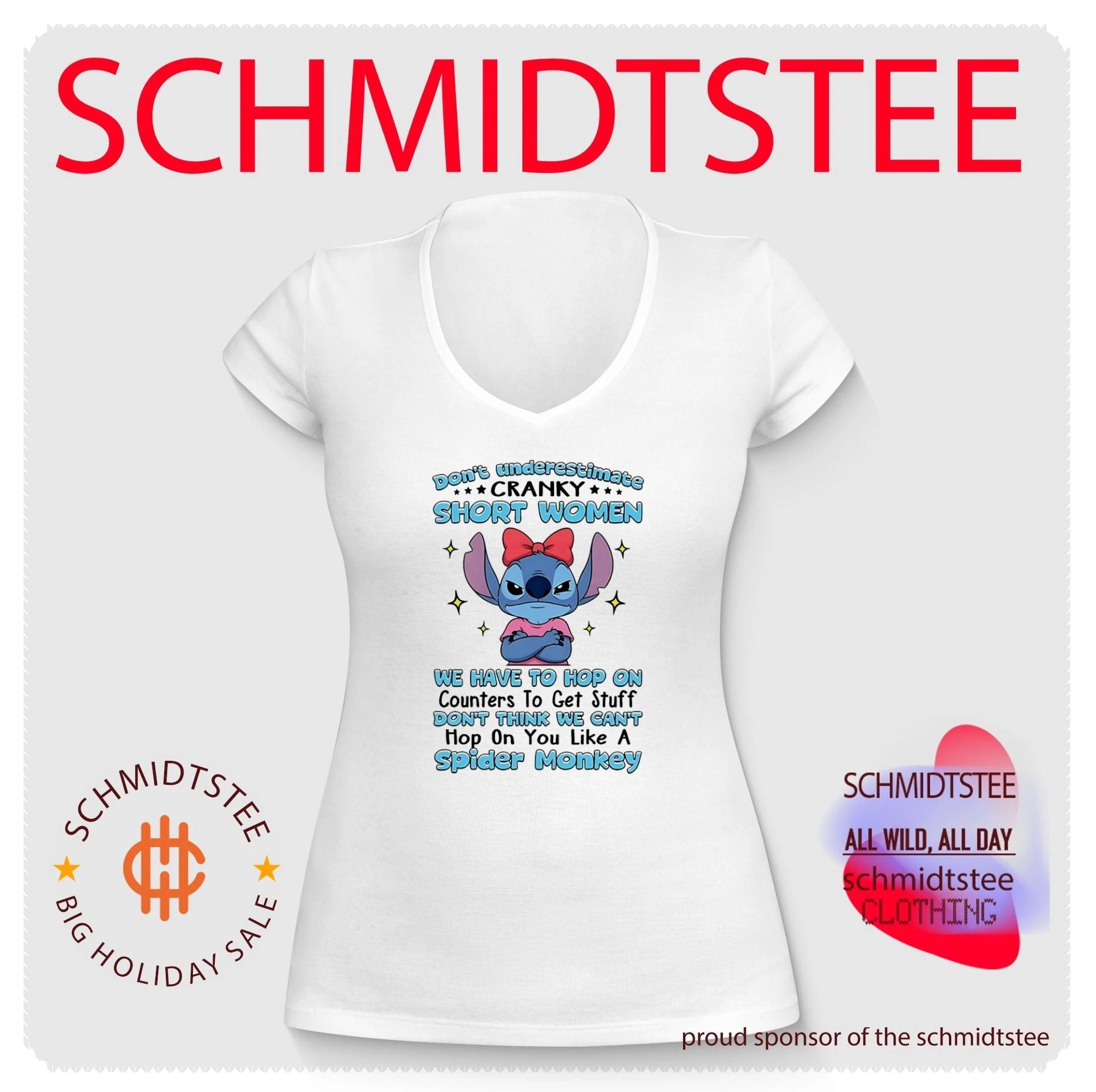 Don’t underestimate cranky short women we have to hope Stitch shirt