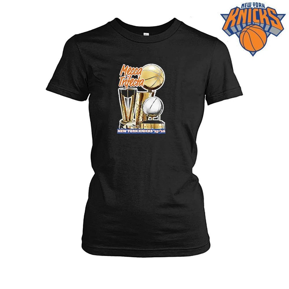 Mecca Trifecta New York Knicks Champions NBA 2026 Championship Trophy Shirt