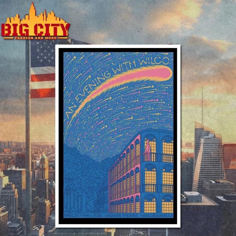 Premium Wilco In New Orleans LA On Apr 30-May 1 2026 Tour Poster Shirt