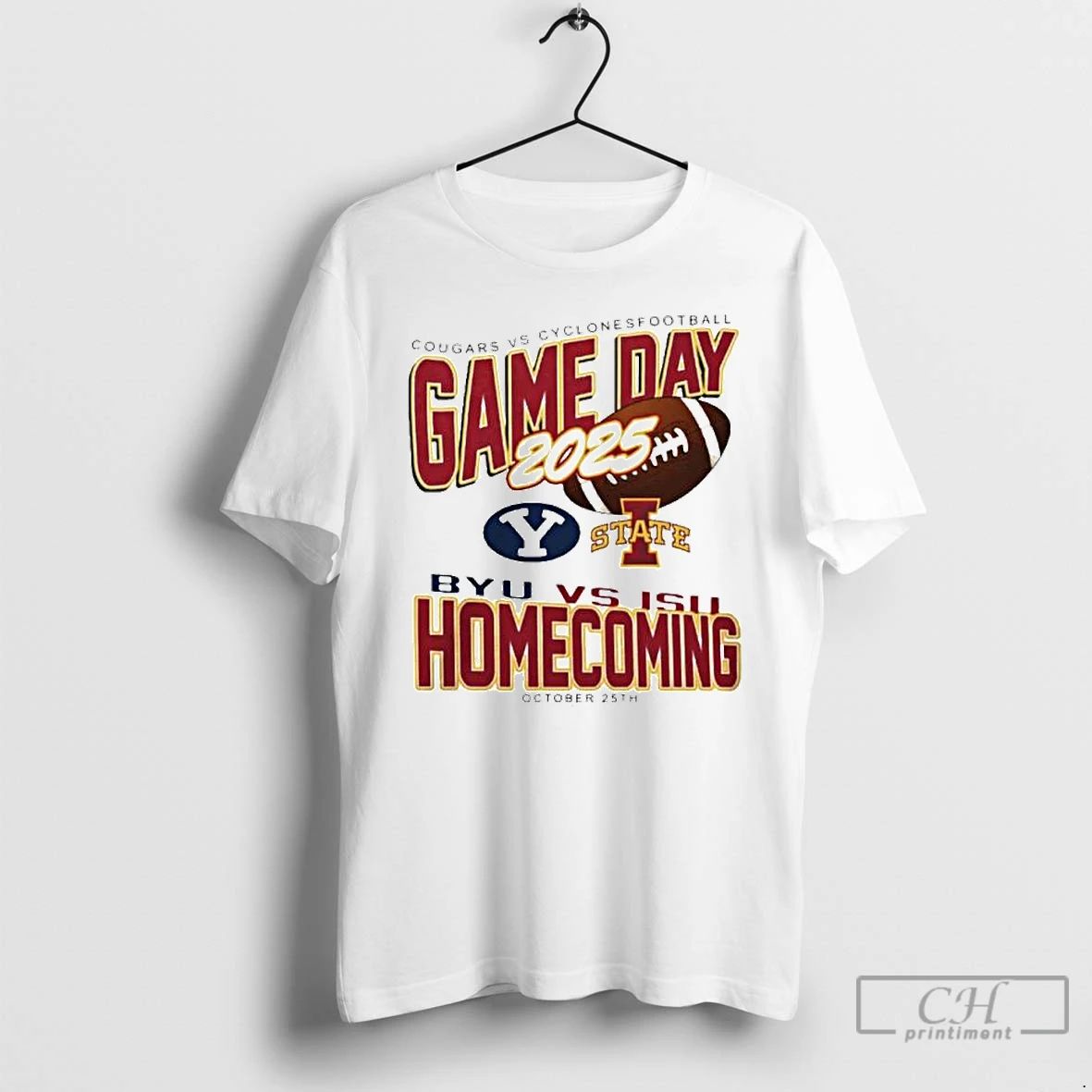 Premium Byu Cougars Vs Iowa State Cyclones 2025 Homecoming Gameday Ornaments T Shirts